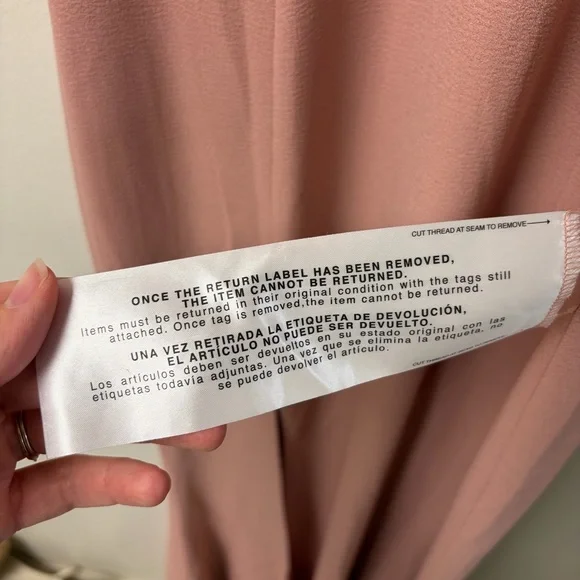 NWT Dress The Population Sandra Plunge Crepe Trumpet Gown‎ Blush XS - Picture 5 of 6